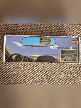 Vehicle Blackbox DVR Rearview Mirror Dash Camera - Black